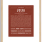 Julia | Name Art Print