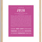 Julia | Name Art Print