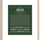 Julia | Name Art Print