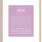 Julia | Name Art Print