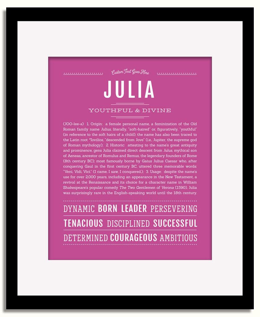 Frame Options | Dark Pink | Black Frame, Matted