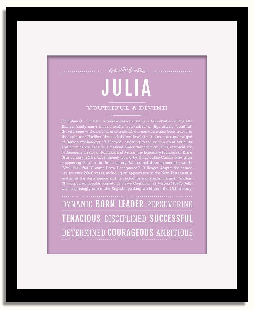 Frame Options | Lilac | Black Frame, Matted