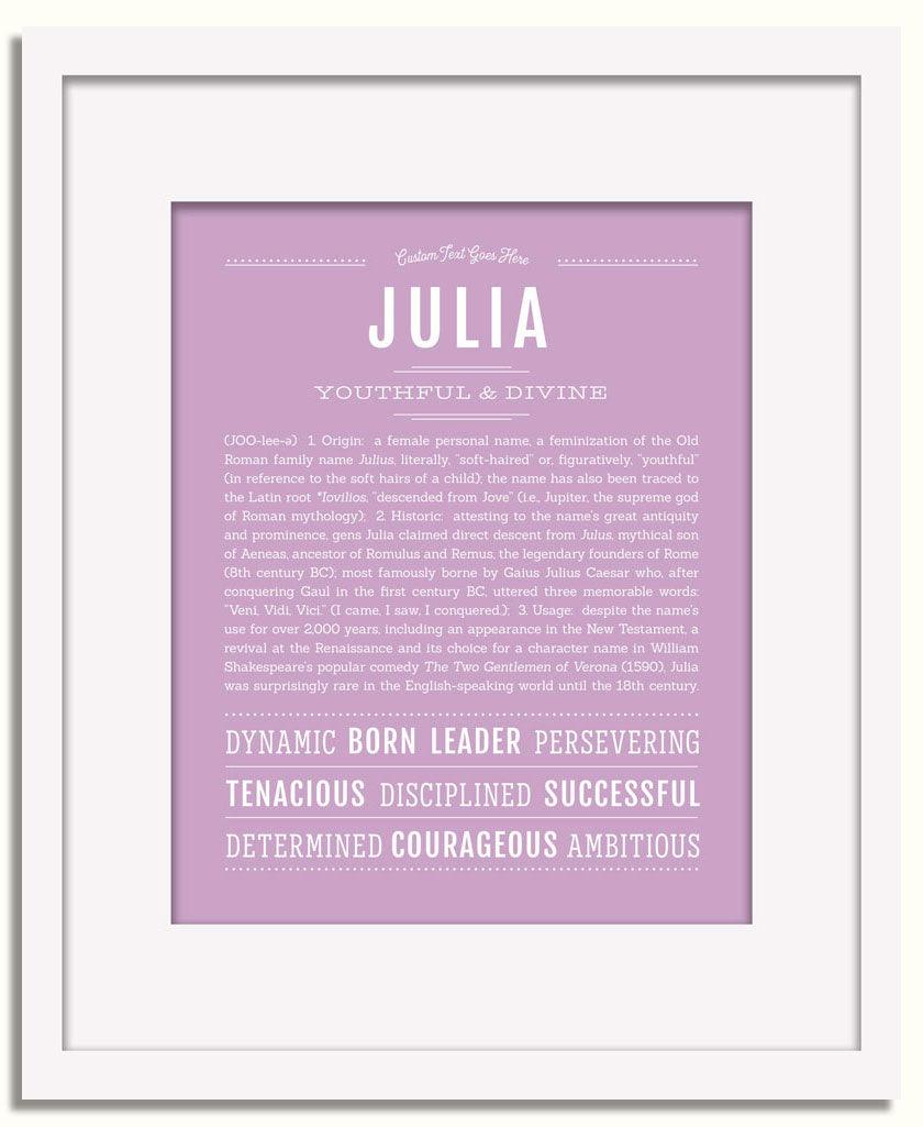 Frame Options | Lilac | White Frame, Matted