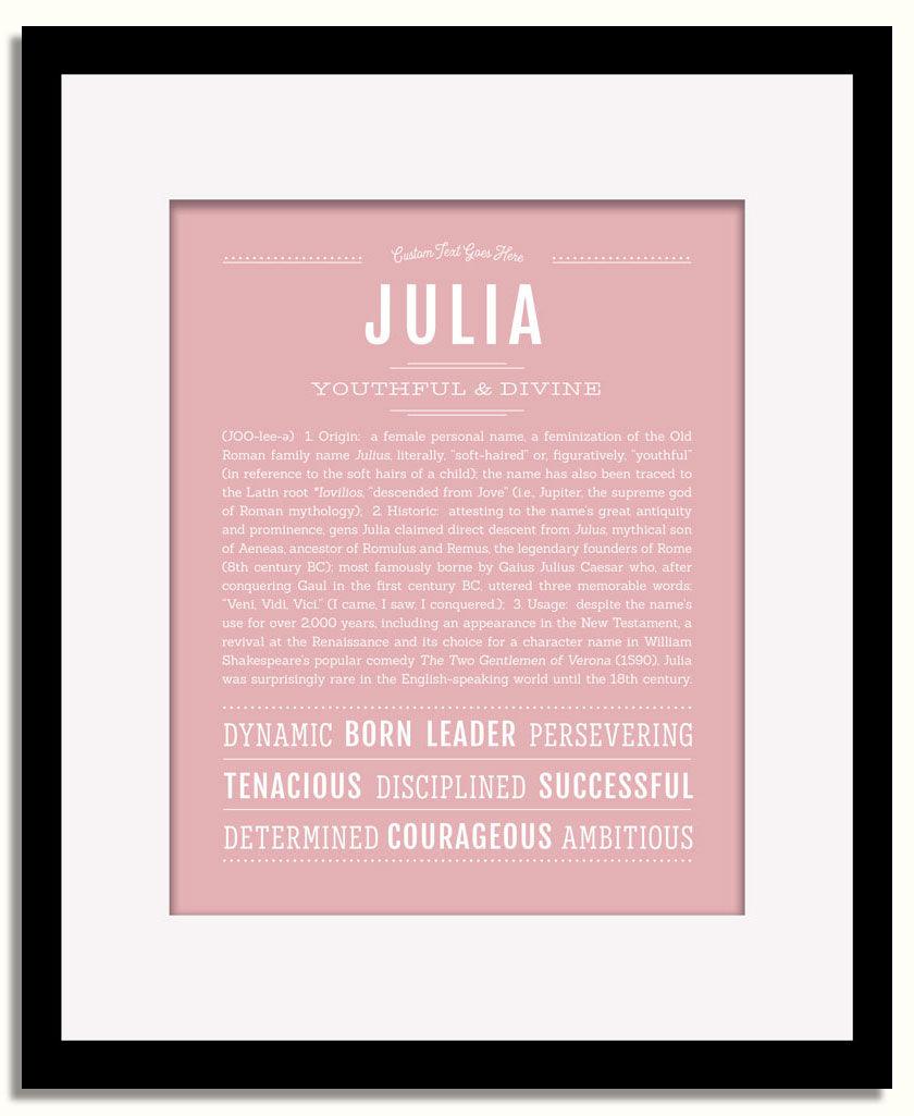 Frame Options | Dusty Rose | Black Frame, Matted