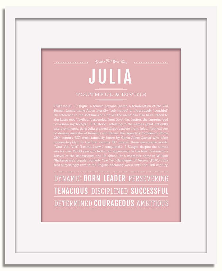 Frame Options | Dusty Rose | White Frame, Matted