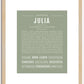 Julia | Name Art Print