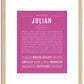 Julian | Name Art Print