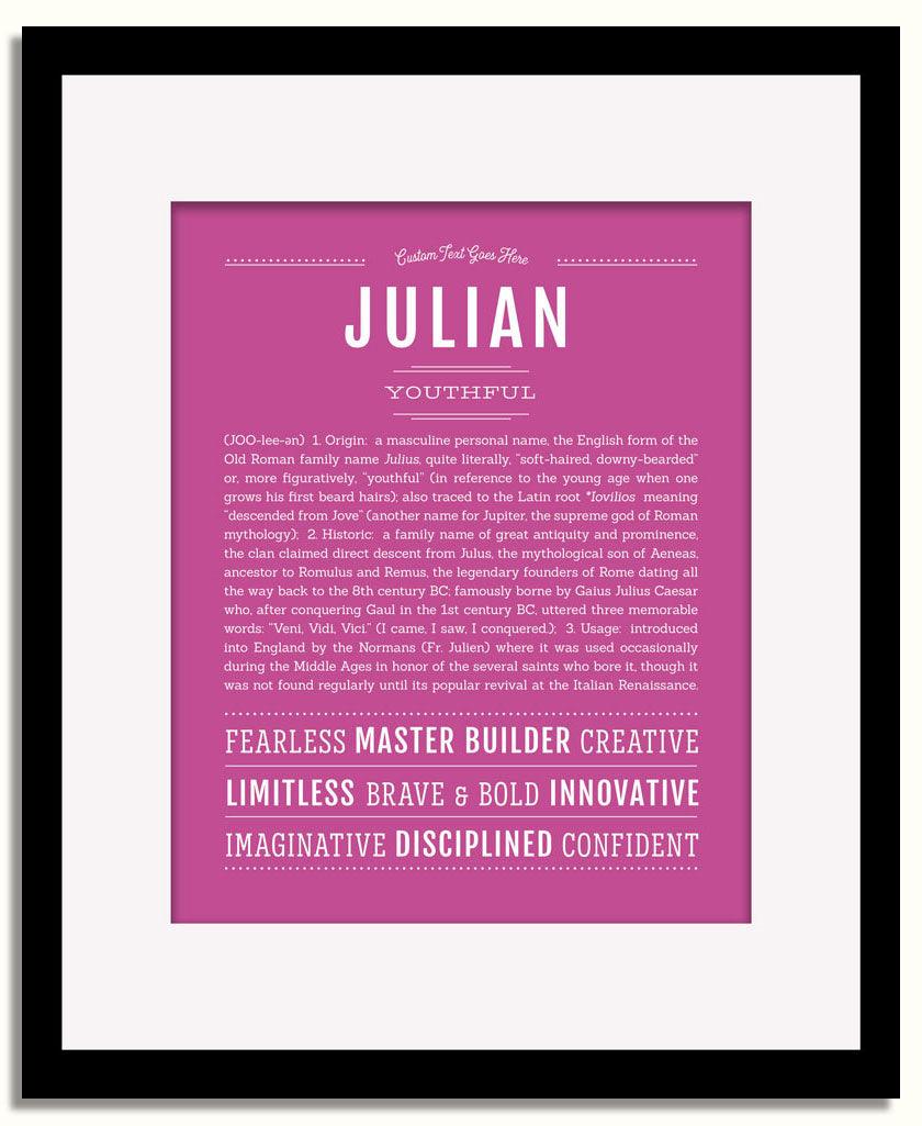 Frame Options | Dark Pink | Black Frame, Matted