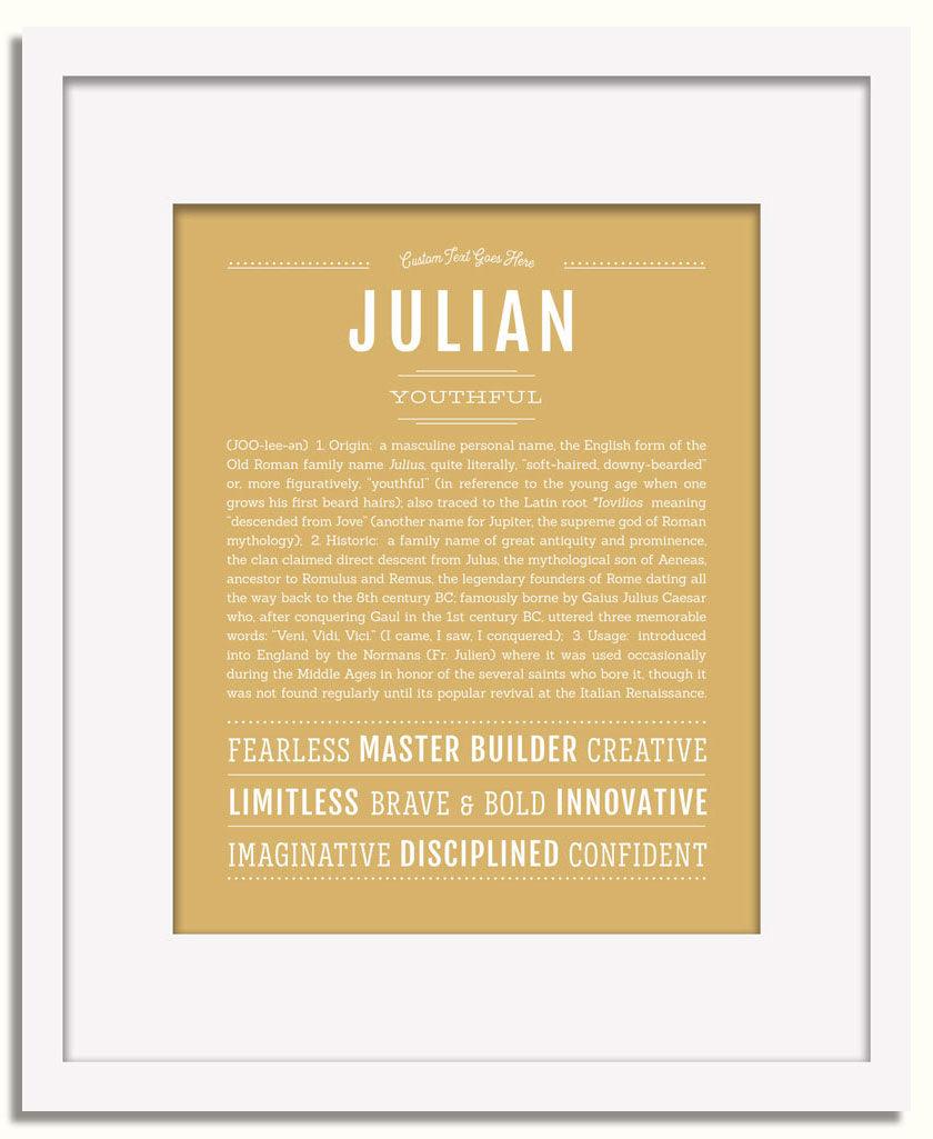 Frame Options | Matte Gold | White Frame, Matted