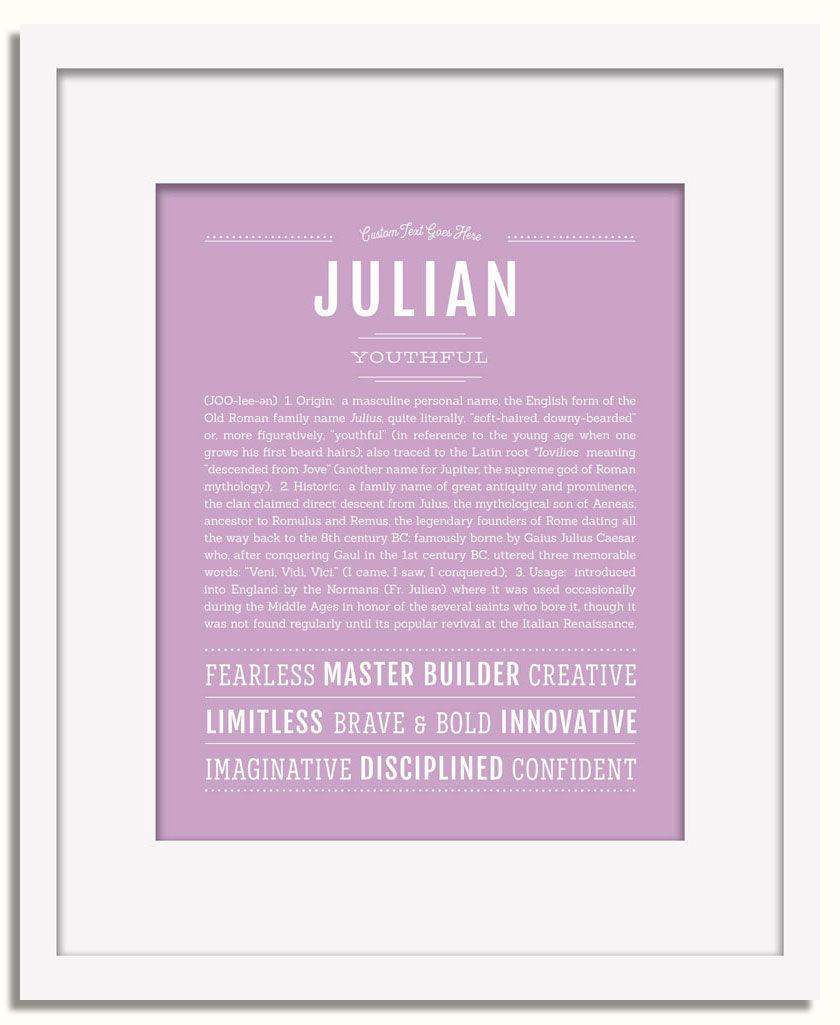 Frame Options | Lilac | White Frame, Matted