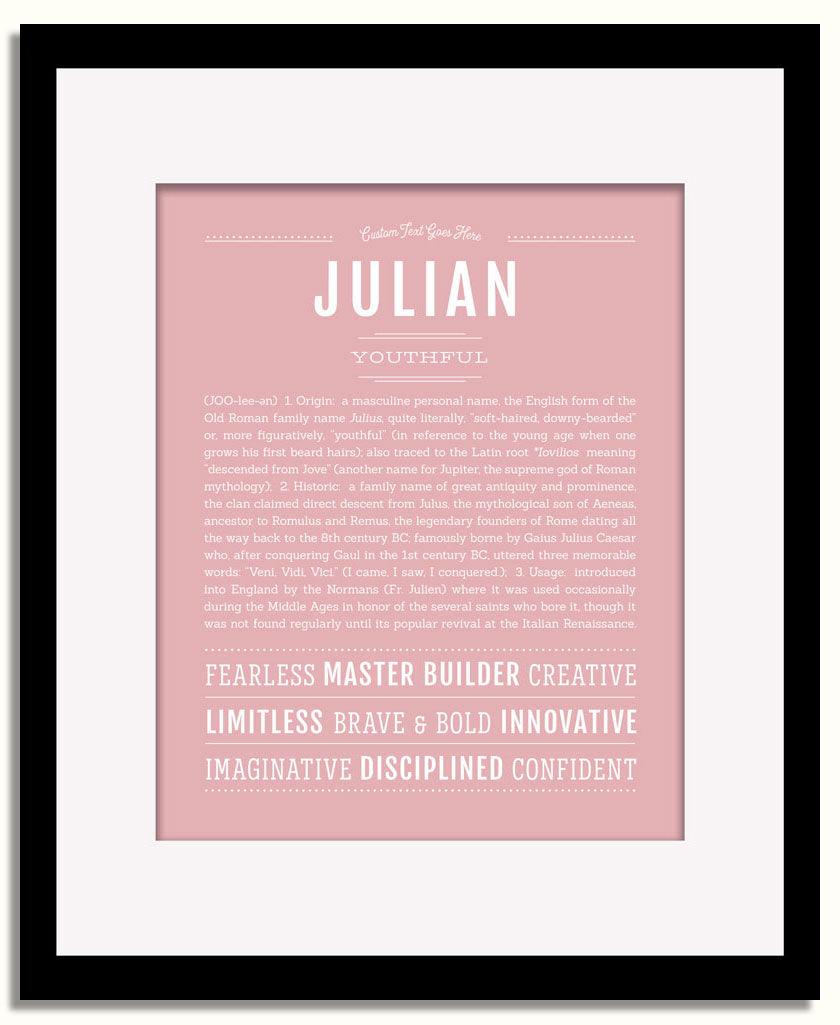 Frame Options | Dusty Rose | Black Frame, Matted