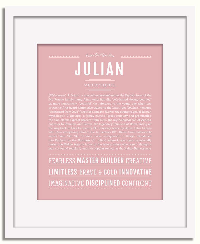 Frame Options | Dusty Rose | White Frame, Matted