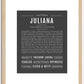 Juliana | Name Art Print