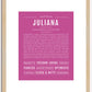 Juliana | Name Art Print