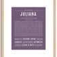 Juliana | Name Art Print