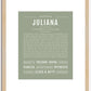 Juliana | Name Art Print