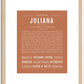 Juliana | Name Art Print