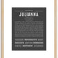 Julianna | Name Art Print