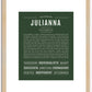 Julianna | Name Art Print