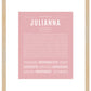 Julianna | Name Art Print