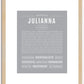 Julianna | Name Art Print