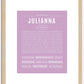 Julianna | Name Art Print