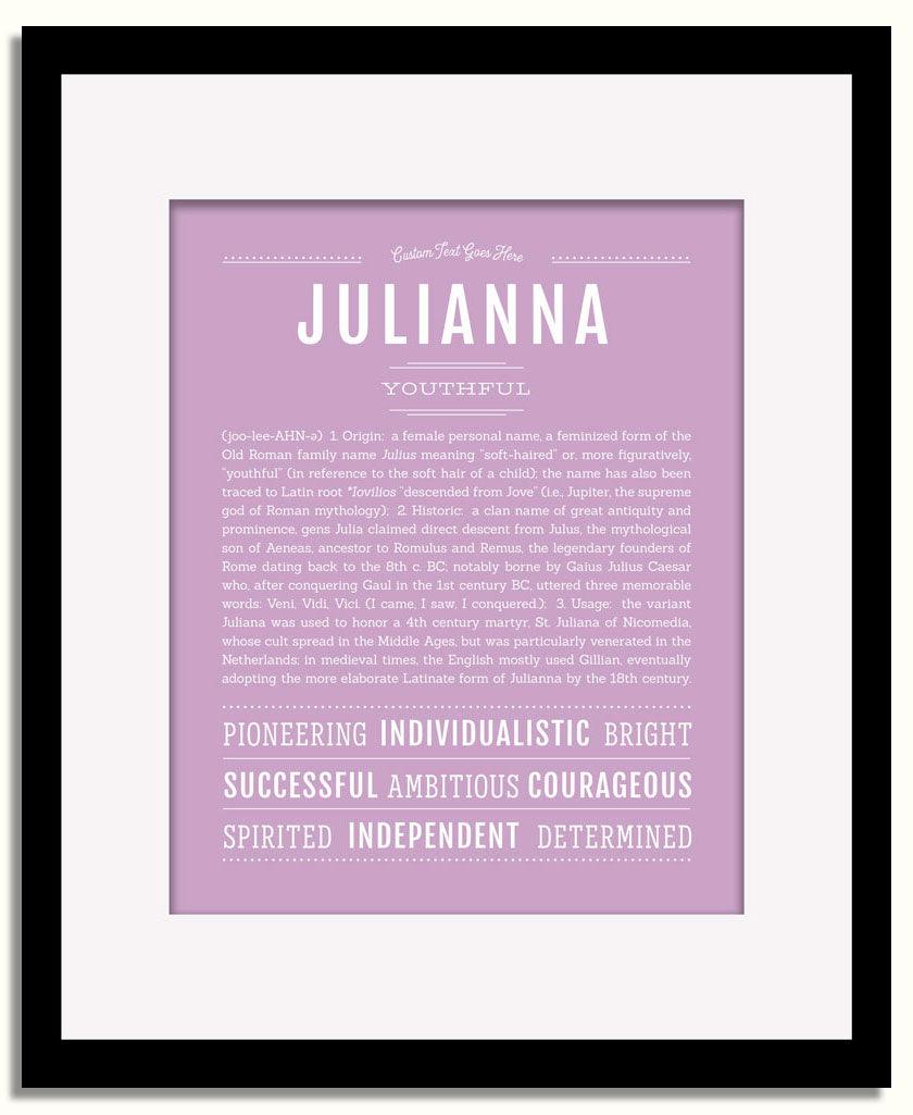 Frame Options | Lilac | Black Frame, Matted