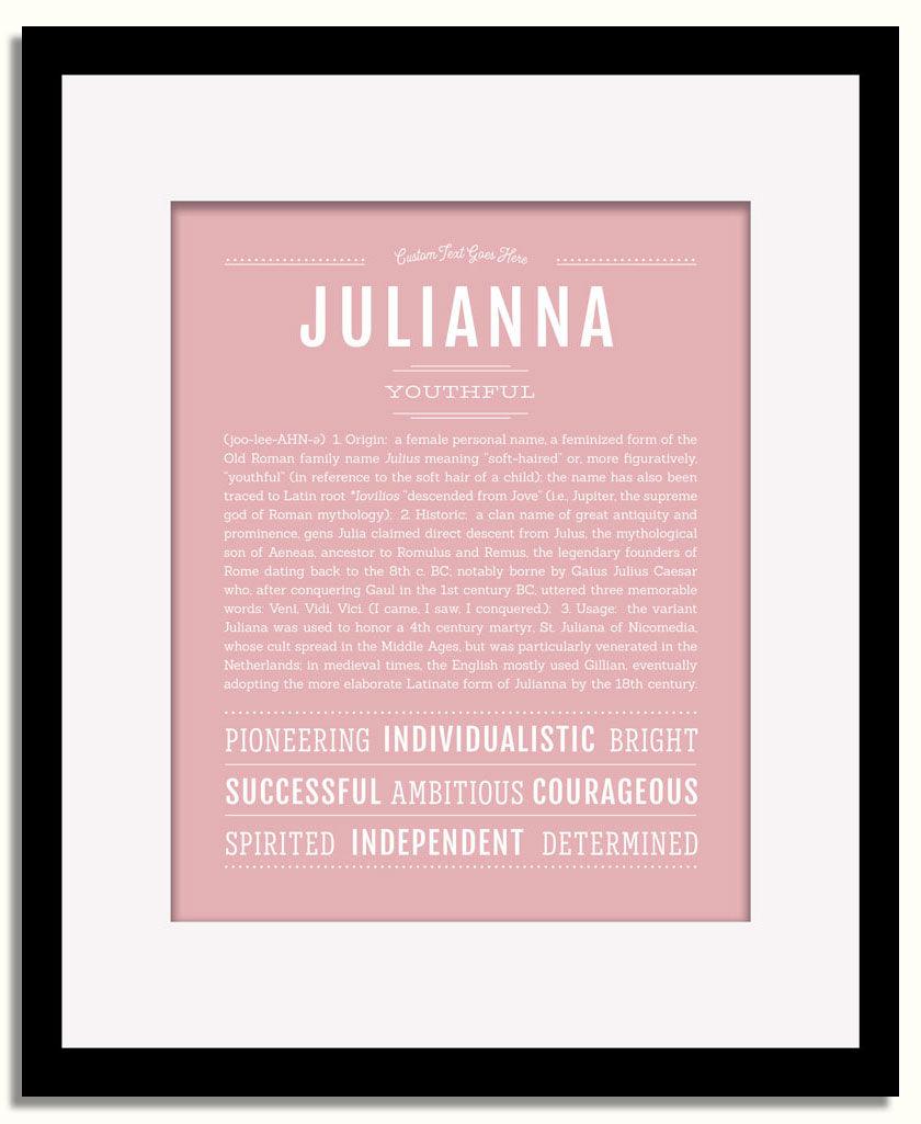 Frame Options | Dusty Rose | Black Frame, Matted