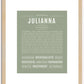 Julianna | Name Art Print