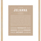 Julianna | Name Art Print