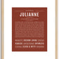 Julianne | Name Art Print