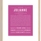 Julianne | Name Art Print