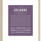 Julianne | Name Art Print