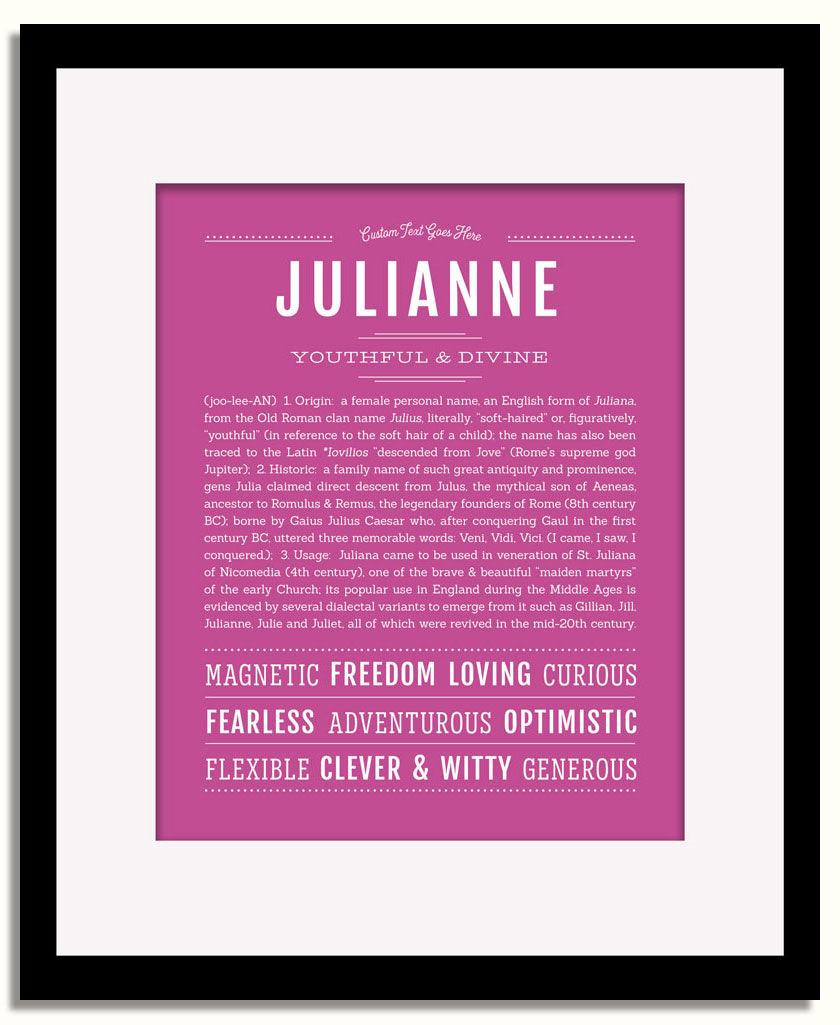 Frame Options | Dark Pink | Black Frame, Matted