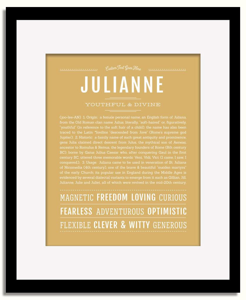 Frame Options | Matte Gold | Black Frame, Matted