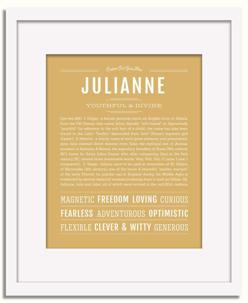 Frame Options | Matte Gold | White Frame, Matted