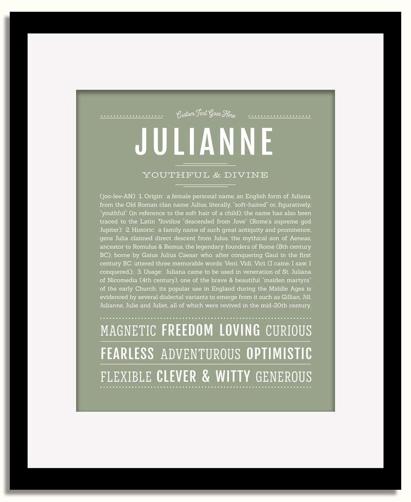 Frame Options | Sage | Black Frame, Matted