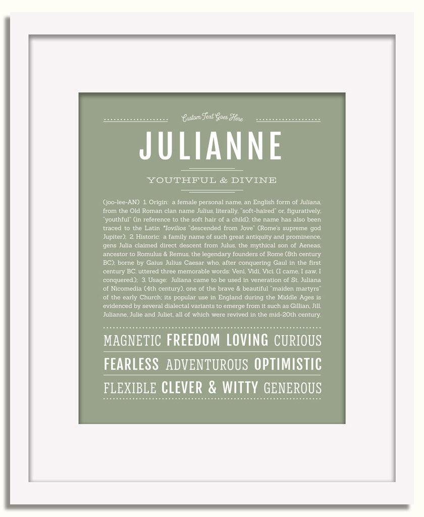 Frame Options | Sage | White Frame, Matted