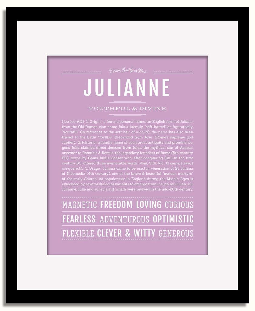 Frame Options | Lilac | Black Frame, Matted