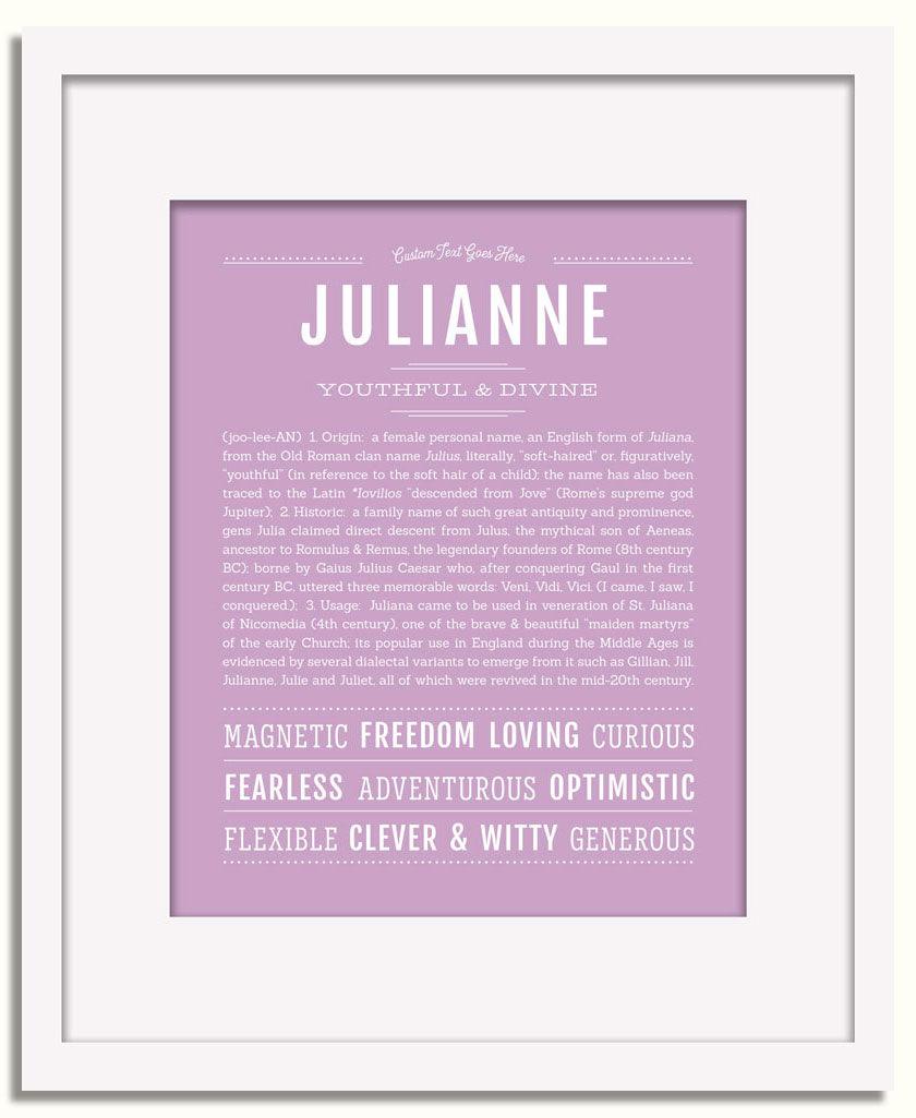 Frame Options | Lilac | White Frame, Matted