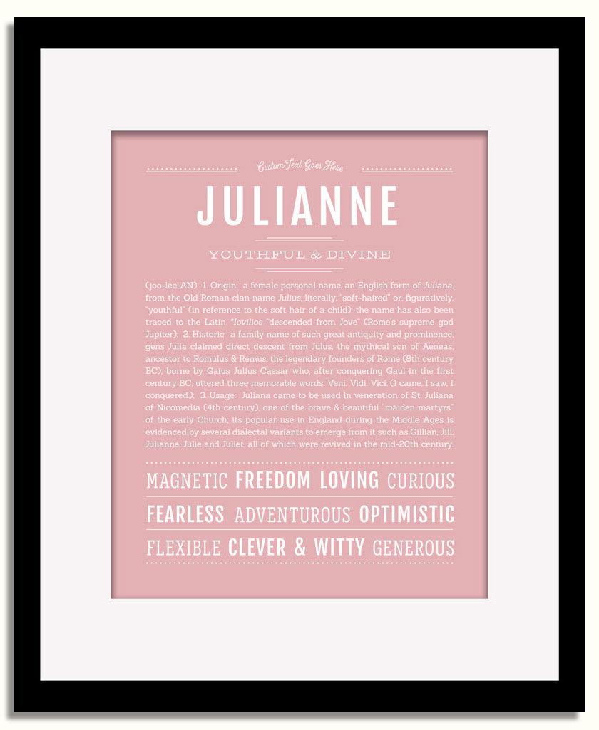 Frame Options | Dusty Rose | Black Frame, Matted