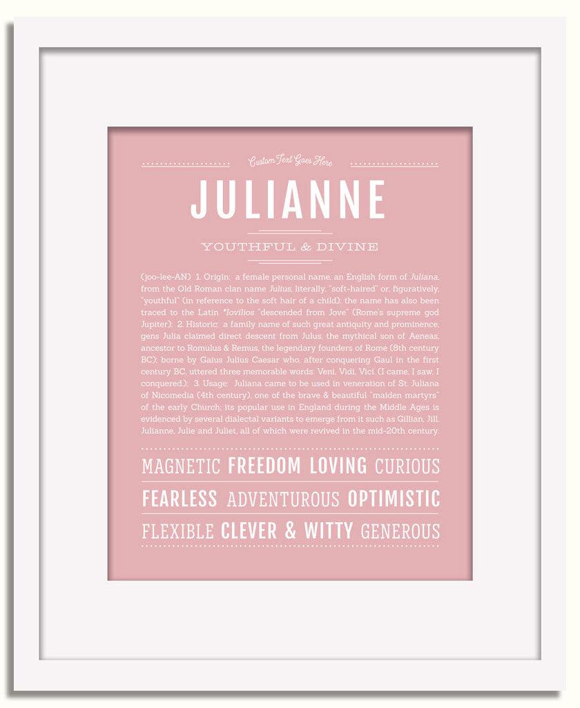 Frame Options | Dusty Rose | White Frame, Matted