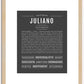 Juliano | Name Art Print