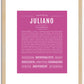 Juliano | Name Art Print