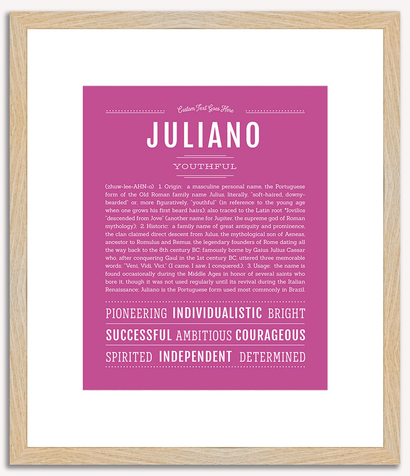 Juliano | Name Art Print