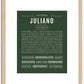 Juliano | Name Art Print