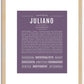 Juliano | Name Art Print