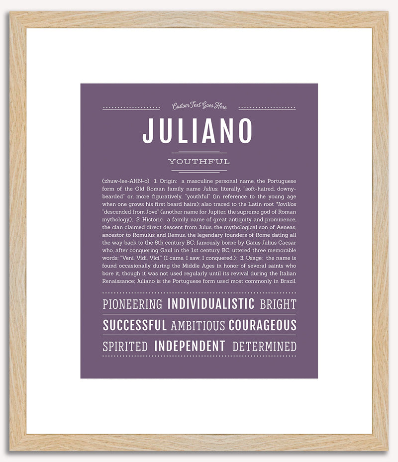 Juliano | Name Art Print