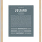 Juliano | Name Art Print