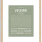 Juliano | Name Art Print